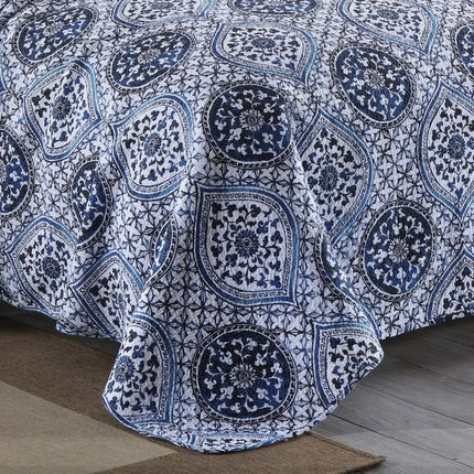 Juego de edredón de algodón de 3 piezas, colcha reversible, juego de colcha ligera para cama tamaño Queen/completo durante todas las estaciones