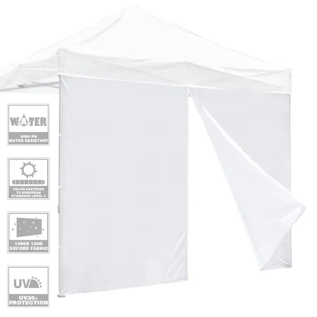 10x10ft EZ Canopy Gazebo Zipper Side Wall/White