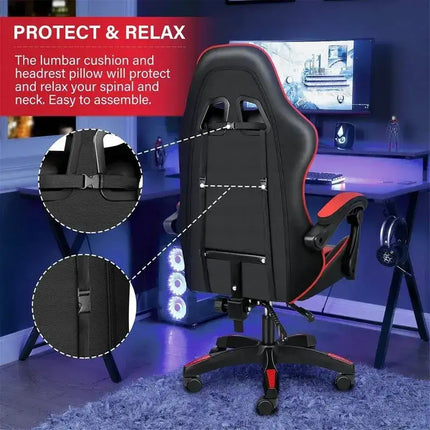 Racing Style Nylon Seats Office Chair Gaming Chair With Sturdy Metal Base,Abjustable Height and Back