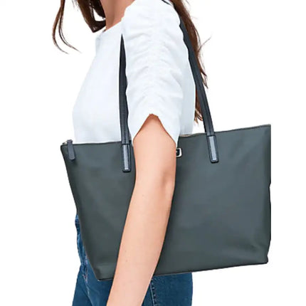 NEW Kate Spade Black Hayden Top Zip Nylon Tote Shoulder Bag