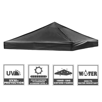 10X10ft EZ Pop Up Canopy Folding Gazebo/Black