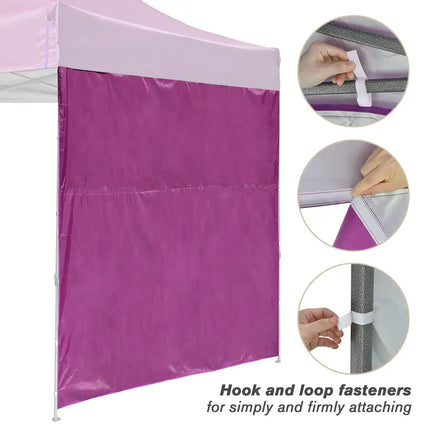 10x10ft EZ Canopy Gazebo Silver Coated Side Wall/Vivid Viola