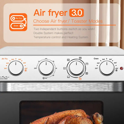 WEESTA Air Fryer Toaster Oven 24 Quart - 7-In-1 Convection Oven with Air Fry, Roast, Toast, Broil & Bake Function - Air Fry Toaster Oven for Countertop - Kitchen Appliances for Cooking Chicken, Steak