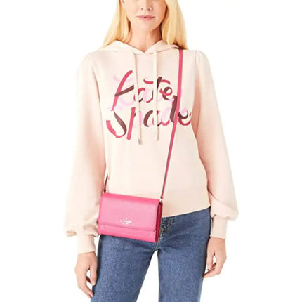 NEW Kate Spade Pink Ruby Harlow Pebbled Wallet on a String Crossbody Bag