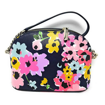 NEW Kate Spade Navy Multi Sylvia Wildflower Bouquet Small Dome Leather Crossbody Bag