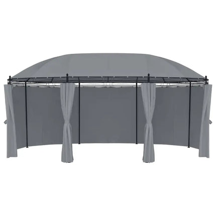 Gazebo with Curtains 208.7"x137.8"x104.3" Anthracite