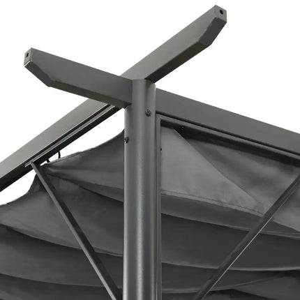 Pergola with Retractable Roof Anthracite 118.1"x118.1" Steel 180 g/m? - Vickie Lynn's