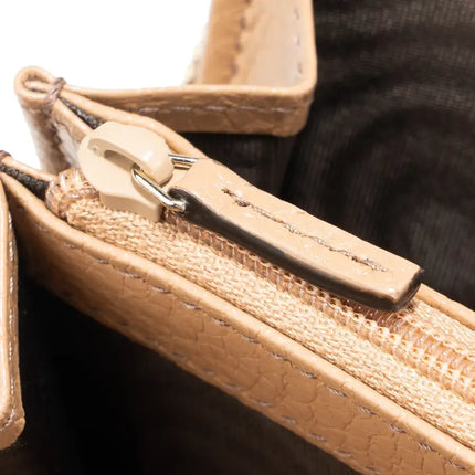 NEW Gucci Beige Soho Leather Zip Around Long Wallet Clutch Bag