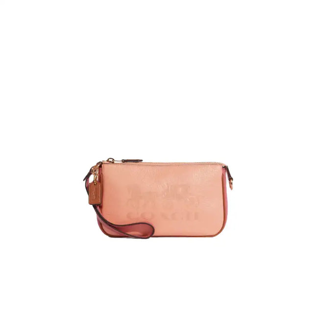 NEW Coach Pink Nolita 19 Colorblock Leather Pouch Clutch Purse Bag