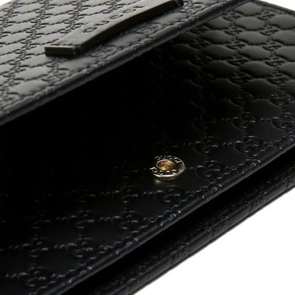 NEW Gucci Black Micro GG Guccissima Crossbody Wallet Bag Purse