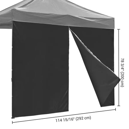 10x10ft EZ Canopy Gazebo Zipper Side Wall/Black