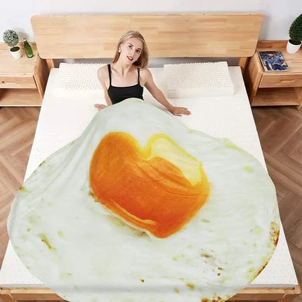 Funny Pancake Polyester Indian Flying Cake Fried Egg Blanket Cabbage Blanket Quilt Watermelon Pancake Summer Quilt Sofa