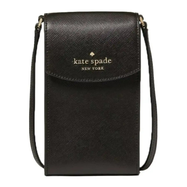 NEW Kate Spade Black Staci Saffiano Leather North South Crossbody Bag