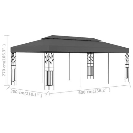 Gazebo 118.1"x236.2" Anthracite