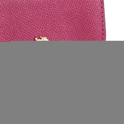 NEW Coach Pink Flap Card Case on Lanyard Leather Crossbody Bag