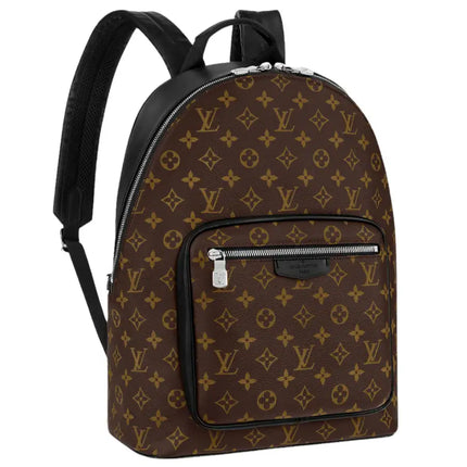 NEW Louis Vuitton Brown Black Monogram Macassar Coated Canvas Josh Backpack Rucksack Shoulder Bag
