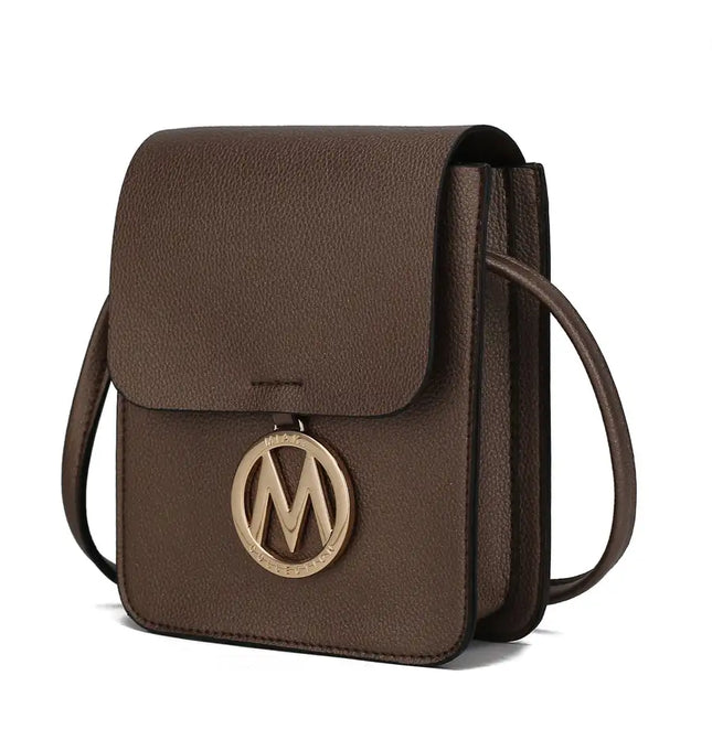 MKF Collection Skylar Messenger Bolso de mano de cuero vegano para mujer de Mia K