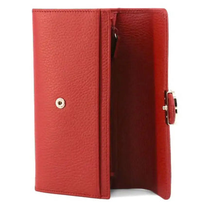 NEW Gucci Red Interlocking G Leather Long Wallet Clutch Bag