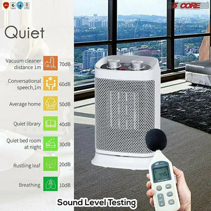 Space Heater Portable Electric Heaters for Indoor Use Tower Fast Oscillating Quiet 1500W Ceramic 13" 5 Core HTR TT