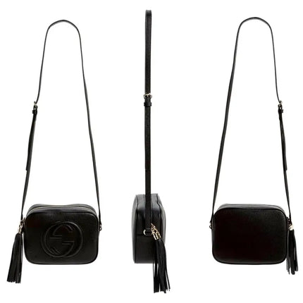 NEW Gucci Black Small Soho Disco Leather Crossbody Bag