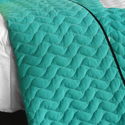 [Unforgettable Start] 3PC Vermicelli - Quilted Patchwork Quilt Set (Full/Queen Size)