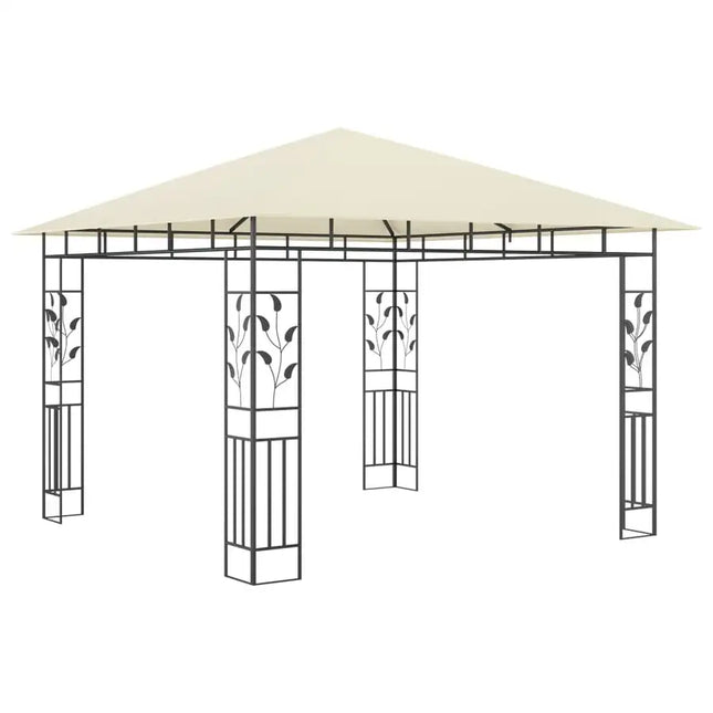 Gazebo with Mosquito Net 9.8'x9.8'x9' Cream 180 g/m2