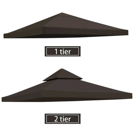 10'x10' Gazebo Canopy Top Replacement 2 Tier Patio Pavilion Cover UV30 Sunshade - Vickie Lynn's