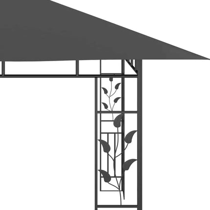 Gazebo with Mosquito Net 13.1'x9.8'x9' Anthracite 180 g/m2