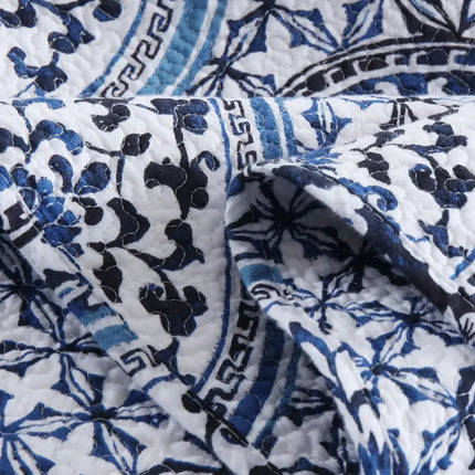 Juego de edredón de algodón de 3 piezas, colcha reversible, juego de colcha ligera para cama tamaño Queen/completo durante todas las estaciones