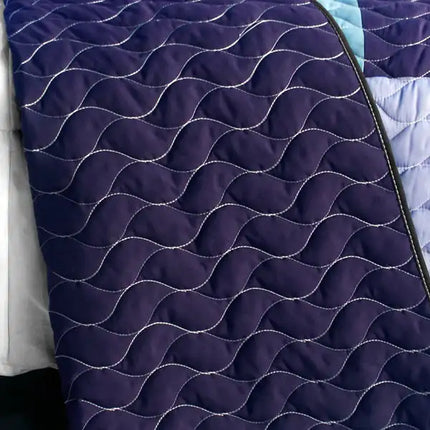 [Purple Whirlies] 3PC Vermicelli - Quilted Patchwork Quilt Set (Full/Queen Size)