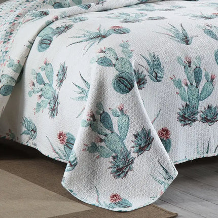 Juego de edredón de algodón de 3 piezas, colcha reversible, juego de colcha ligera para cama tamaño Queen/completo durante todas las estaciones