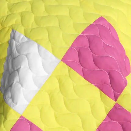 [Unforgettable Start] 3PC Vermicelli - Quilted Patchwork Quilt Set (Full/Queen Size)