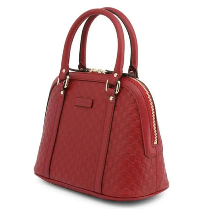 NEW Gucci Red Mini Convertible Micro GG Guccissima Dome Leather Satchel Shoulder Bag