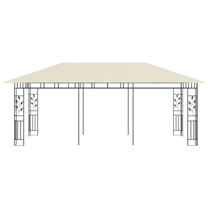 Gazebo with Mosquito Net 19.7'x9.8'x9' Cream