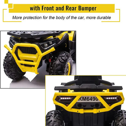 12V Kids Electric 4-Wheeler ATV Quad Ride On Car with LED Light, Music, Horn, USB/TF/MP3