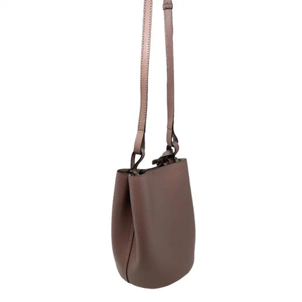 NEW Burberry Pink Haymarket Lone Small Leather Crossbody Bucket Bag