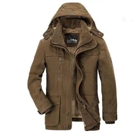 Men's Cotton Padded Plus Padded Multi-Pocket Jacket