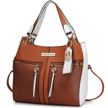 MKF Collection Sofia Tote Handbag with Keyring Vegan Leather For Women by Mia k