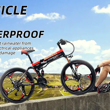 400W que dobla la bici de montaña eléctrica 26" batería de 48V 10.4Ah, 30 velocidades para los adultos