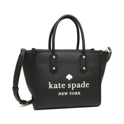 NEW Kate Spade Black Pebbled Leather Small Shoulder Tote Bag