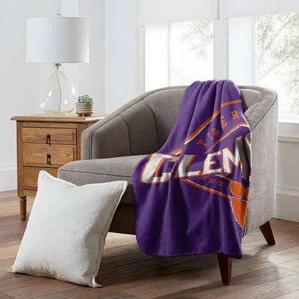 Clemson OFFICIAL NCAA "Campaign" Fleece Throw Blanket, 50" x 60"