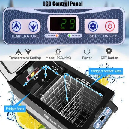 Refrigerador portátil para automóvil eléctrico de 55 cuartos