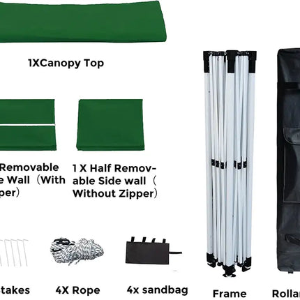 10' x 10' Pop Up Sidewall Canopy Tent - 5 pieces of sidewall with Rolling Storage Bag