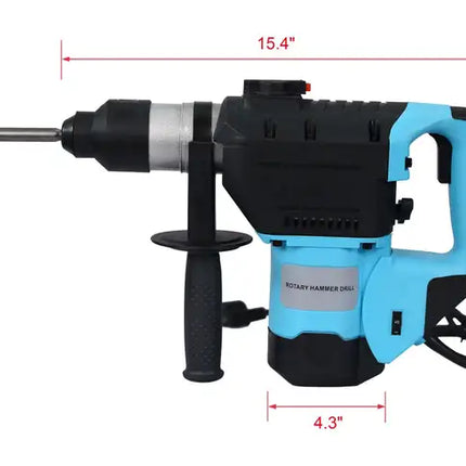 Rotary Hammer 1100W 1-1/2" SDS Plus Rotary Hammer Drill 3 Functions(Blue + Black)