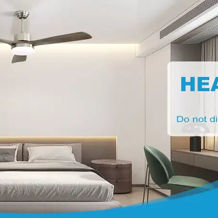 Ceiling Fan with Lights; 52" Ceiling Fan with Remote Control; Noiseless Reversible DC Motor and 3 Wood Blades; Timer; 6 Speed for Patio Living Room; Bedroom; Office