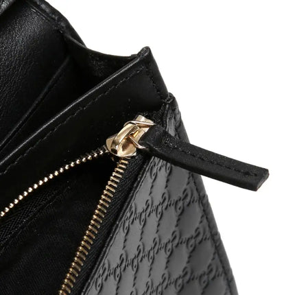 NEW Gucci Black Micro GG Guccissima Crossbody Wallet Bag Purse