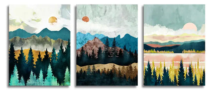 Abstract Wall Art 3 piece