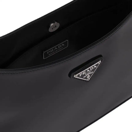 NEW Prada Black Cleo Leather Hobo Shoulder Bag