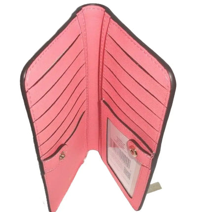 NEW Kate Spade Pink Peach Nectar Refined Grain Leather Large Slim Wallet Clutch Bag