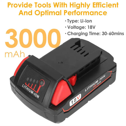 18V Battery Replacement Compatible with Milwaukee 18V M18